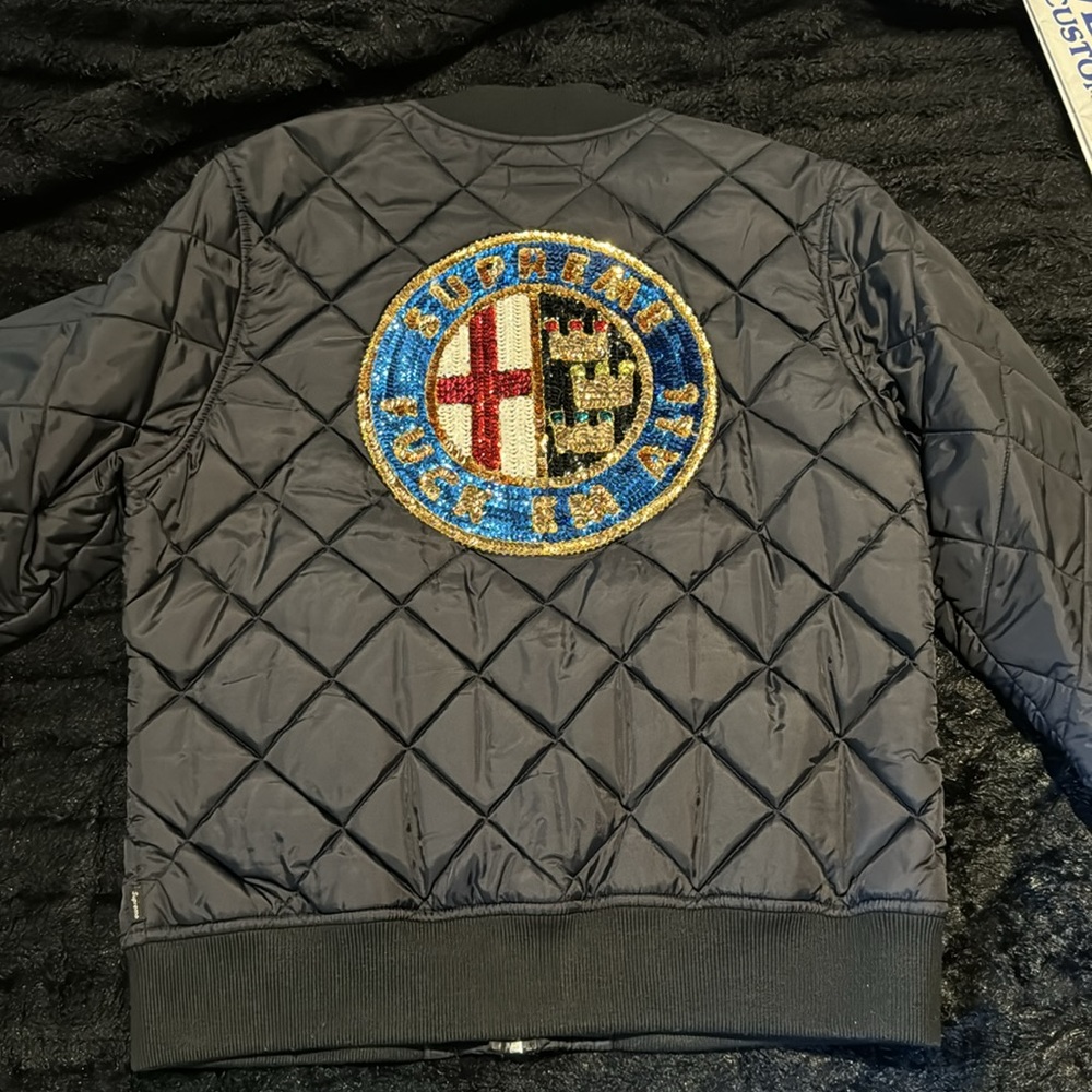 Supreme sequin bomber jacket